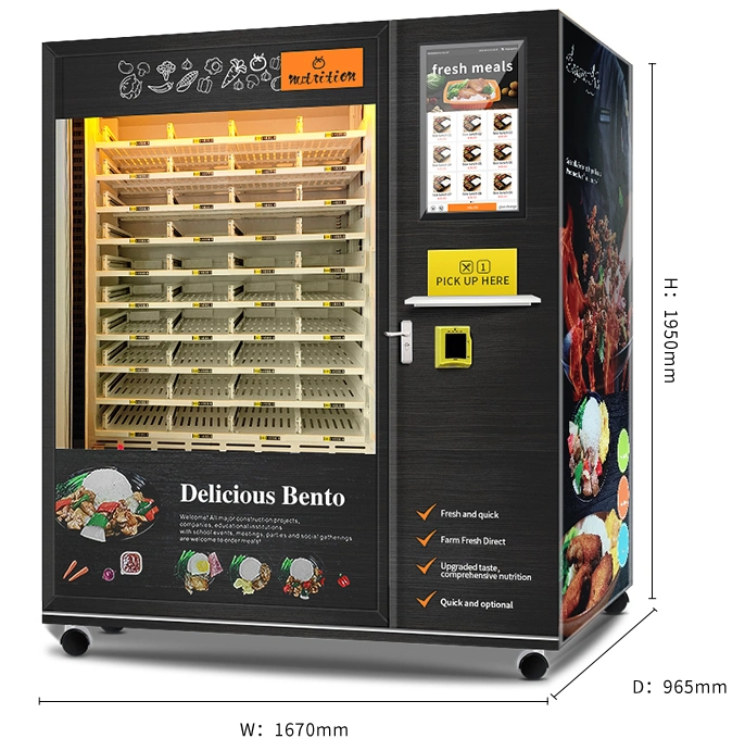 Microwave Heating Meal Soup Hamburger Hot Food Vending Machine