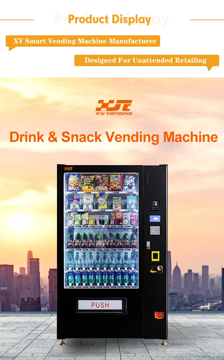 Xy 24 Hours Self Service Candy Water Food Drink Vending Machine for Sale