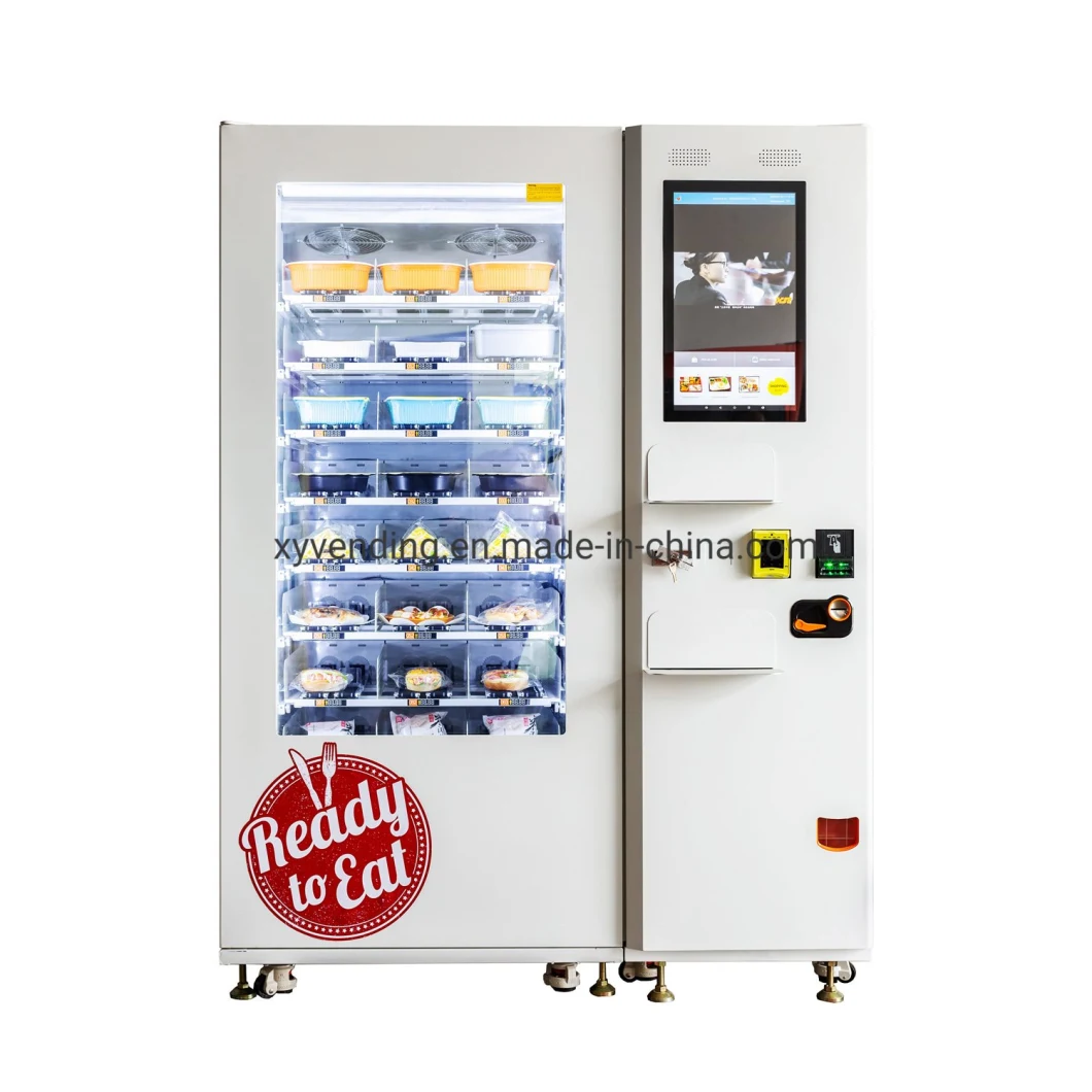 Lift System Hot Microwave Food Vending Machine Automatic Heated