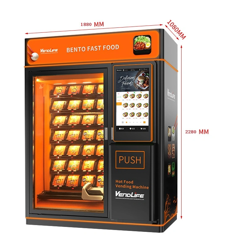 Japanese Bento Vending Machine Hong Kong Hot Sale Air Heated Vending Machine