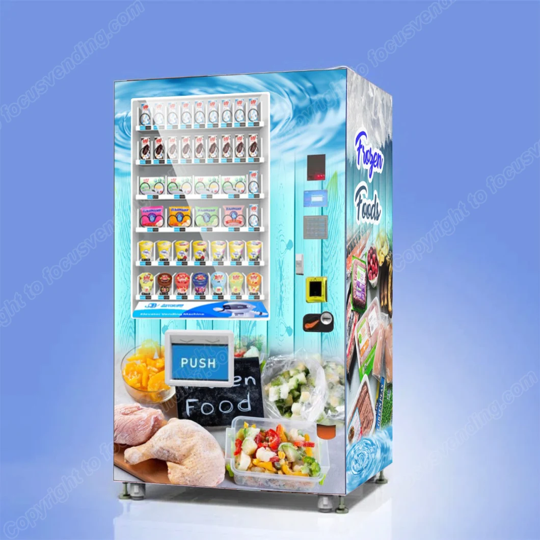 Focusvend Self-Service Frozen Food Ice Cream Meat Dumpling Vending Machine in Cheap Price