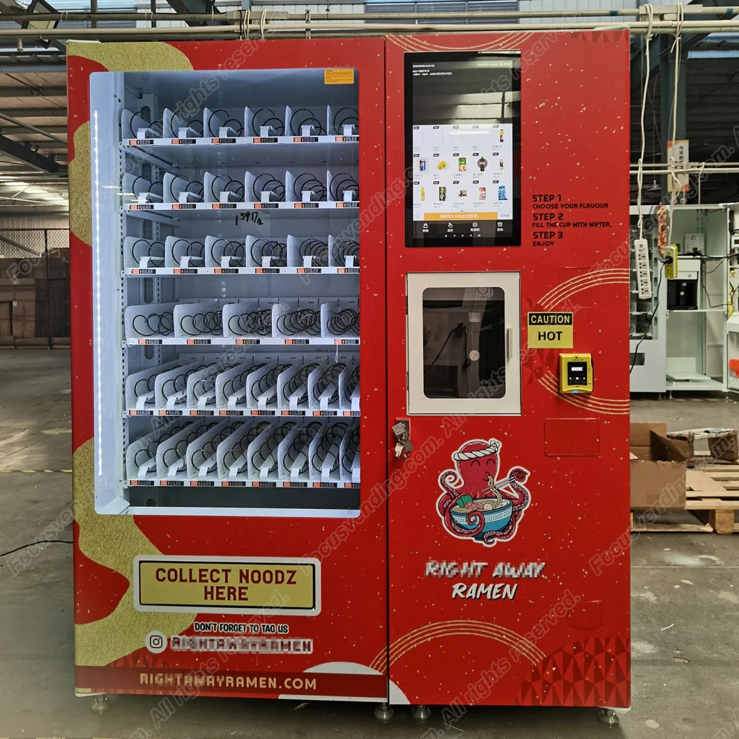 Hot Heated Cup Noodle and Ramen Vending Machine at Shop/Company