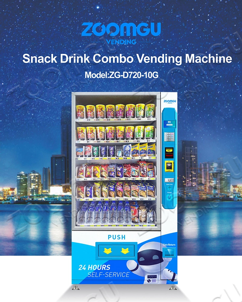 Zoomgu Snack Beverage Cold Drink Beer Milk Automatic Combo Vending Machine with CE and ISO9001 Certificate