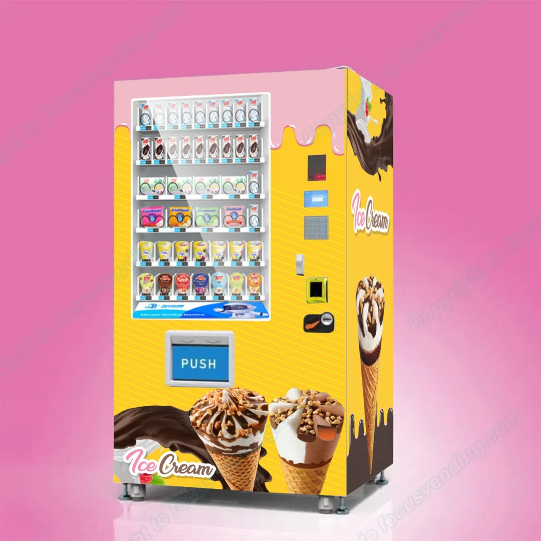 Malaysia Model Ice Vending Machine Support Cash Credit Card Coin-Operated Fast Selling Frozen Food
