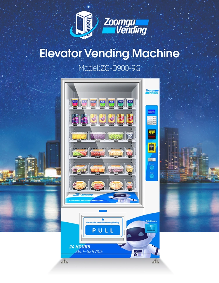 Zg Elevator Vending Machine with Conveyor Belt for Fragile Glass Bottles 9g