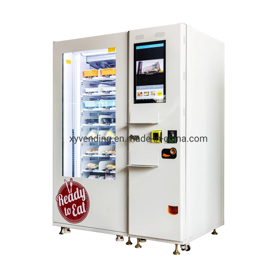 Lift System Hot Microwave Food Vending Machine Automatic Heated