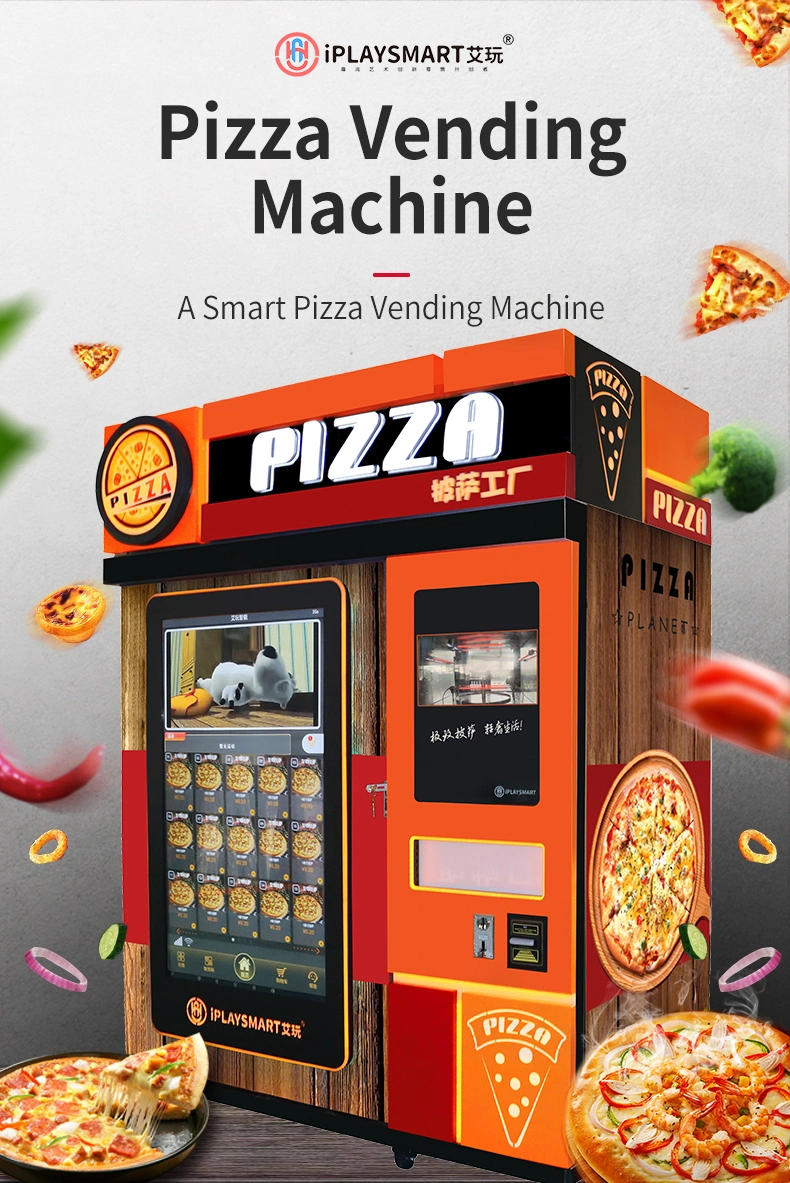 2022 New Style Commercial Smart Pizza Vending Machine with Touch Screen Coin Operated Fresh Hot Fast Food Fully Automatic for Sale Manufacturer