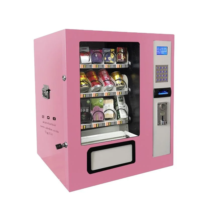 15 Selections Tabletop Small Snack and Drink Combo Vending Machine Support Coin Bill and Credit Card as Payment