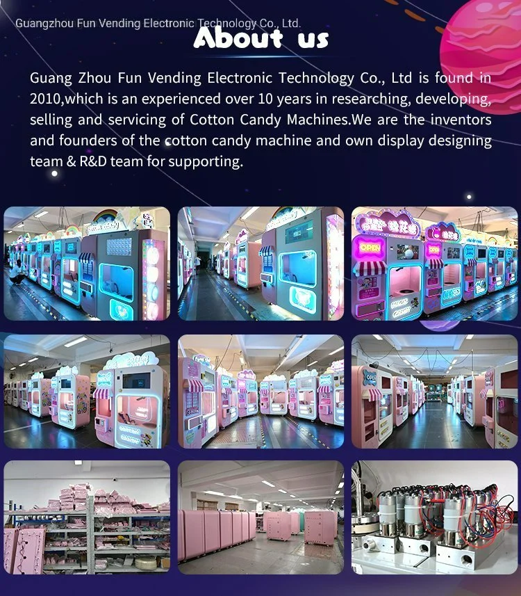 Commercial Automatic Snack 32 Flower Types Customize Making Marshmallow Floss Cotton Candy Vending Machine
