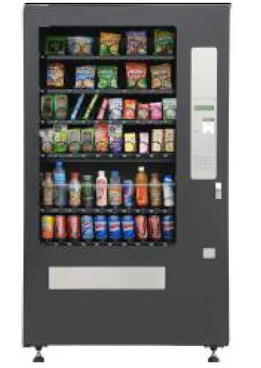 Support Coin Bill Credit Card Payment Combo Snack and Drink Vending Machines with Refrigetor