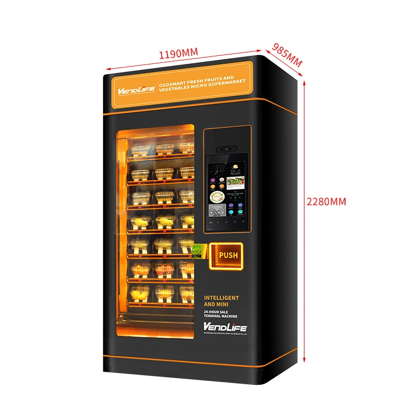 Cold Food and Drinks Japanese Vending Machine with Touch LCD Screen