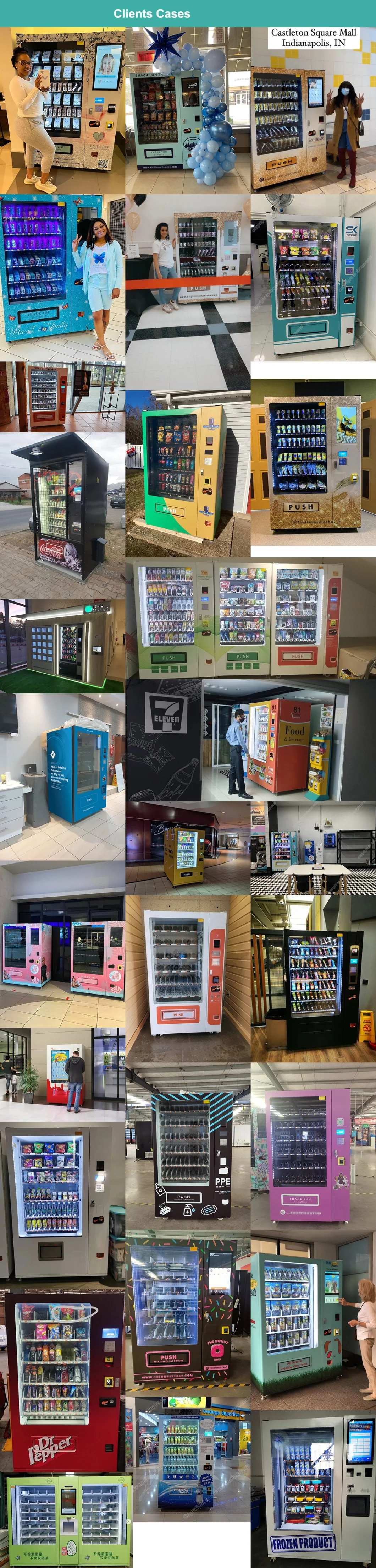 New Intelligent Full Automatic Food Vending Machine Selling Fast Food and Hot Drink for Hospital /for Mall /Office Buildings