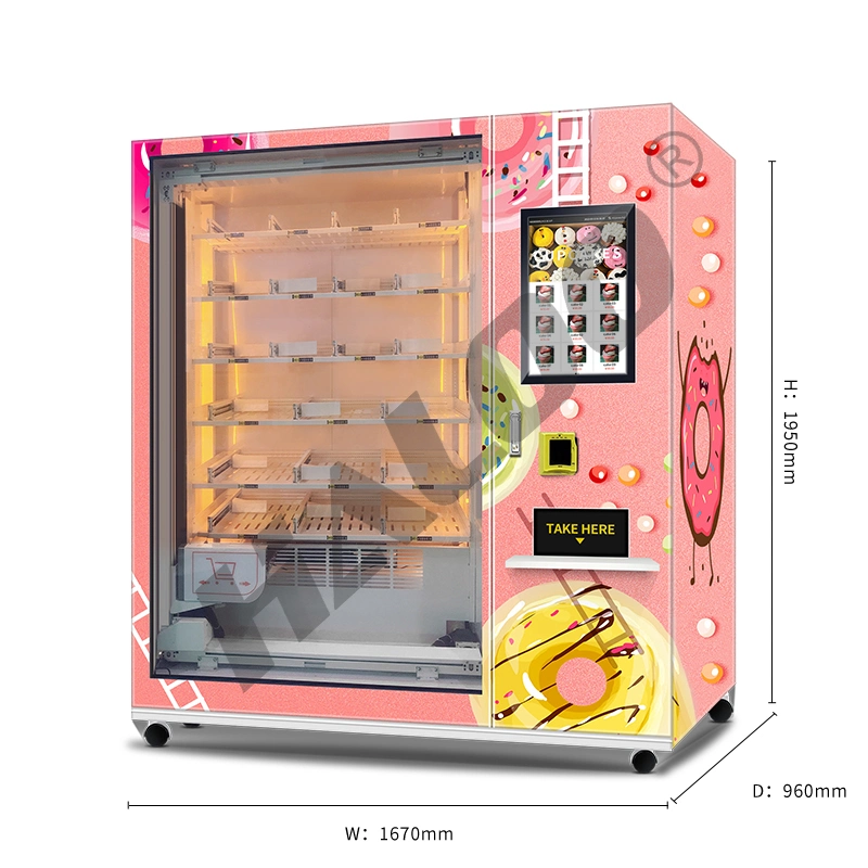 Smart Vending Machine Fresh Food Vending Machine with Credit Cards Reader