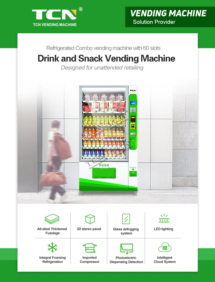 Tcn Automatic Drink and Snacks Vending Machine with Cooling System