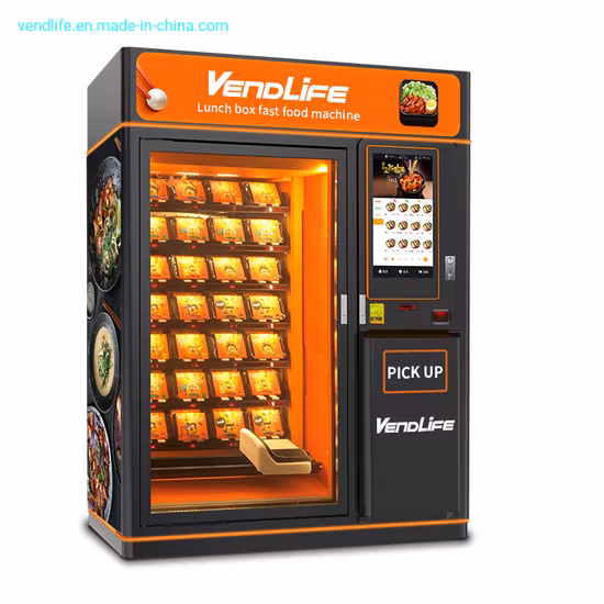 Automatic Banh Tom Fast Food Meal Lunch Box Hot Food Vendlife Vending Machine for Office
