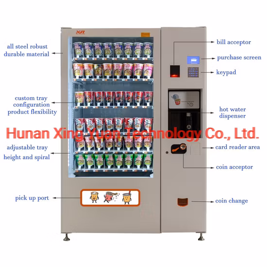 Xy Heated Water Instant Noodle Vending Machine