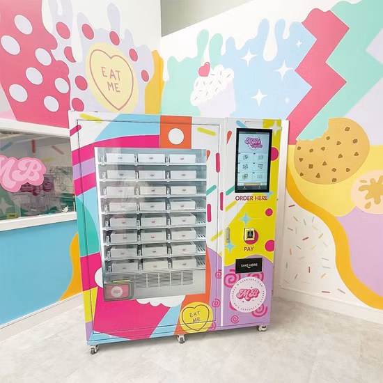 Dessert Vending Machine Strawberry Chessecake Vending Machine with Elevator and Big Touch Screen