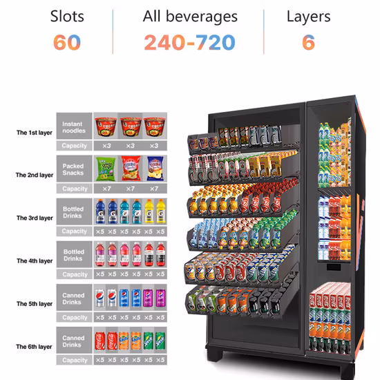 Best Seller Combo Vending Machine for Cold Drinks