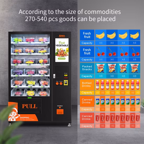 Afen China Vending Machine Manufacturer Sale in Bulk Fresh Food Elevator Vending Machine with Pefrigeration